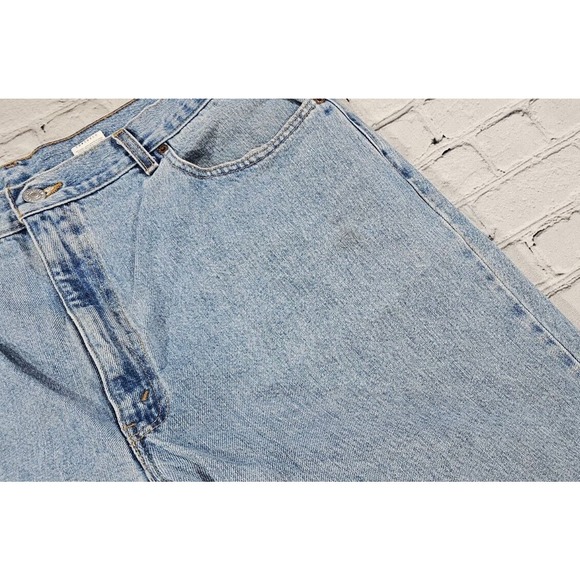 Vintage 90s Levis 550 Jeans Light Blue Relaxed Fit Made in USA MENS SIZE 42X30 - Picture 3 of 11